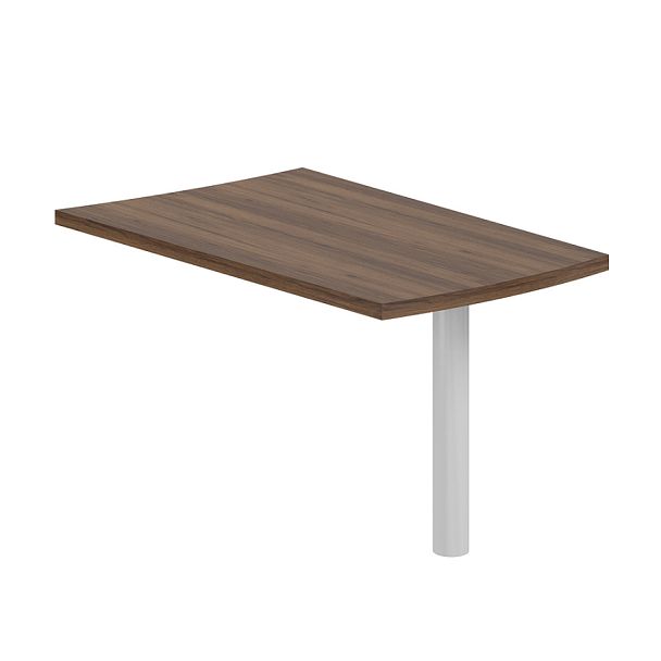 Брифинг-приставка Wing 900х1400х750 / цвет: дуб модена, опора табулярная серебрянный металлик - Вид 1