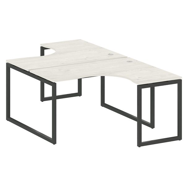 Metal System Quattro Р. ст. криволинейная на О-образном м/к 40БО.РАС-СА-2.3 Дуб наварра/Антрацит металл 1400*2435*750 - Вид 1