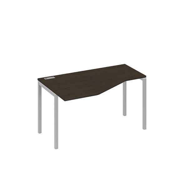 Стол эргономичный левый "Техно"на металлокаркасе DUE A4 А4 Б2 053 БП венге / металлокаркас серый - Вид 1