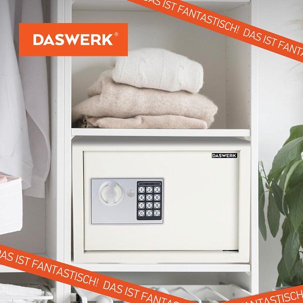 Сейф мебельный DASWERK SC-250EL (250х350х250 мм), электронный замок, бежевый, 291345 - Вид 20