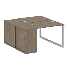 Metal System Quattro Р. ст. с шкафом-купе на О-образном м/к 50БО.РС-СШК-1.1 Т Вяз/Серый металл 1410*1475*750 - Фото предпросмотра