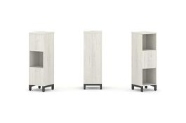 Стайл Проджект Набор стеллажа 2-х сторон., 3 яр. SN.NSD-311 Дуб Наварра/Металл Антрацит 387*400*1248 - Фото предпросмотра