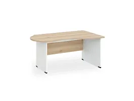 БЕРЛИН / BERLIN Стол асимметричный правый 1400х800х740 Акация/Белый - Фото предпросмотра