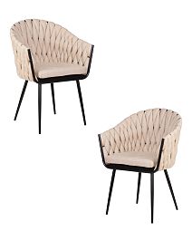 Набор 2 шт Стул обеденный DOBRIN MATILDA (бежевая ткань (LAR 275-1)) - Фото предпросмотра