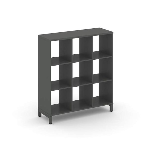 Стайл Проджект Каркас стеллажа 3 яр. SN.KS-330 Антрацит/Металл Антрацит 1121*400*1248 - Вид 1