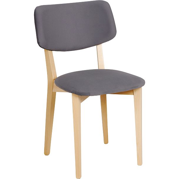 Обеденная группа стол раздвижной Норден D90 Белый/Натуральный и 4 стула Мэти Натуральный/Серый велюр - Вид 14