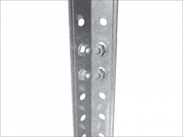 Стеллаж ES 150KD/75Х30/4 оцинкованный - Вид 4