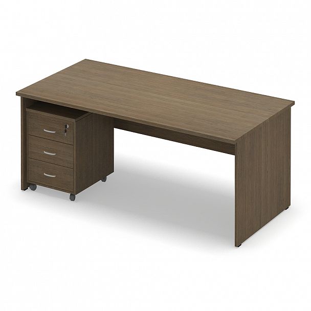 Стол рабочий+тумба мобильная "Система-M" ПК-ССМ-КОМП№58-В3-299 дуб шамони - Вид 1