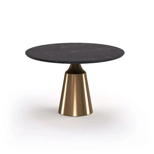 Стол круглый Lucas 100, керамика матовая, черная - Вид 1