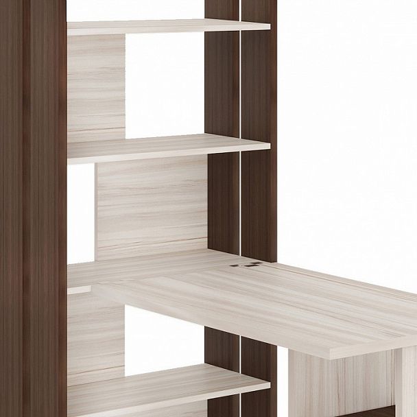 Стол компьютерный Домино Лайт СТЛ-ОВ+С100Прям+ТЯЛ Карамель/Шамони - Вид 4