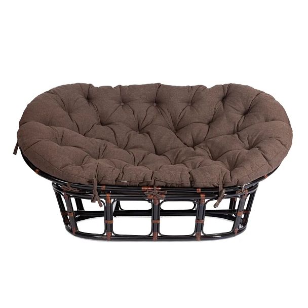 Диван Мамасан/Mamasan (23/02 W) /с подушкой и ремешками/Antique brown (античный черно-коричневый) - Вид 3