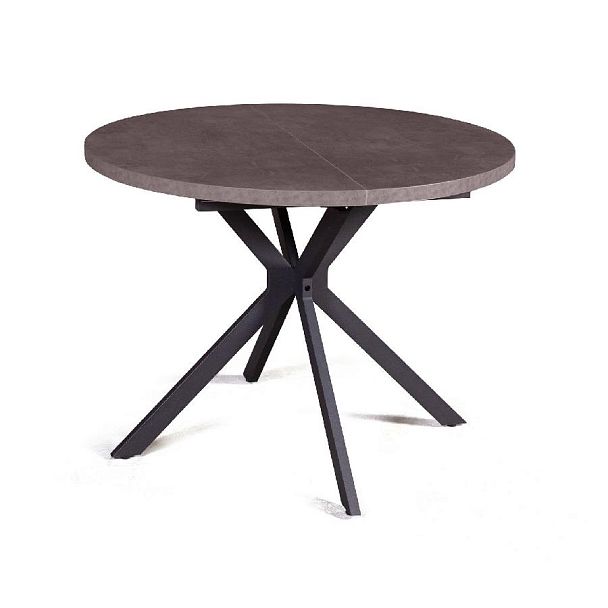 Стол круглый Vegas раздвижной (100+40) камень темный - Вид 2
