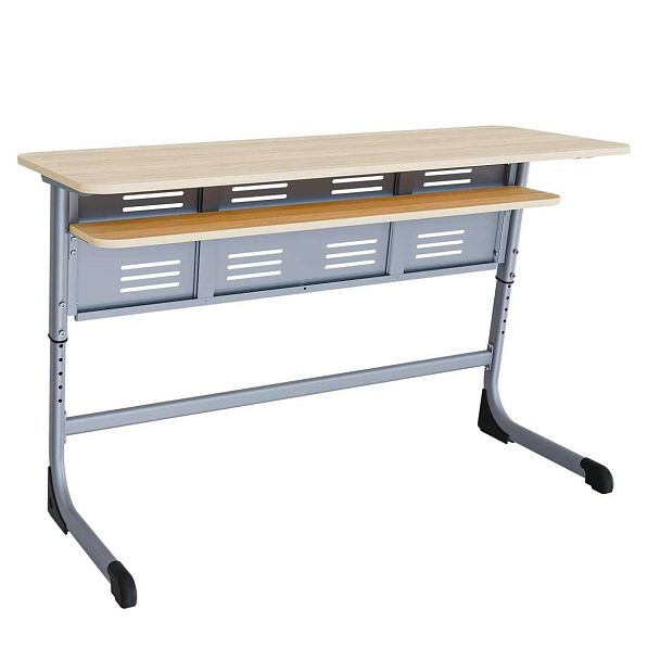 Парта Smart на плоскоовале 2М (столеш. ЛДСП ЗУ, экран ПЭ, полка), гр.3-5 - Вид 3