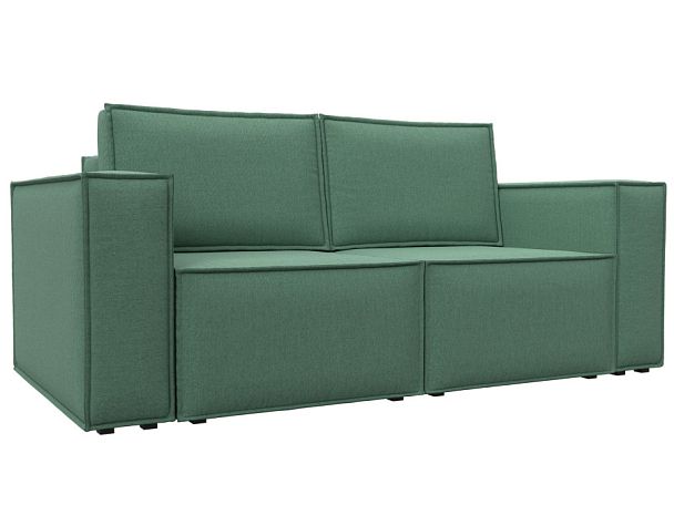 Диван прямой Куба мини Рогожка зеленый - Вид 1