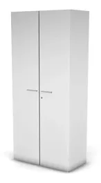 RAC081 ACCORD Шкаф с замком, с полками и выдвижной вешалкой 898х448х1982 Белый премиум - Фото предпросмотра