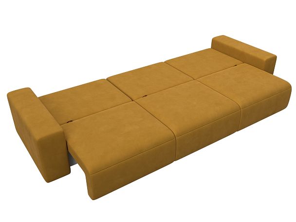 Диван прямой Лига-036 НПБ Классик Лонг Велюр желтый - Вид 10