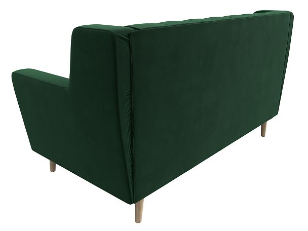 Прямой диван Брайтон 2 Люкс (полностью велюр зеленый) - Вид 6