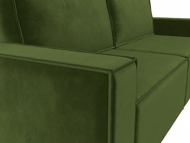 Диван прямой Куба (полностью микровельвет зеленый) - Вид 4