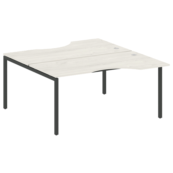 Metal System Quattro Р. ст. криволинейная на П-образном м/к 40БП.РАС-СА-2.1 Дуб наварра/Антрацит металл 1600*1835*750 - Вид 1