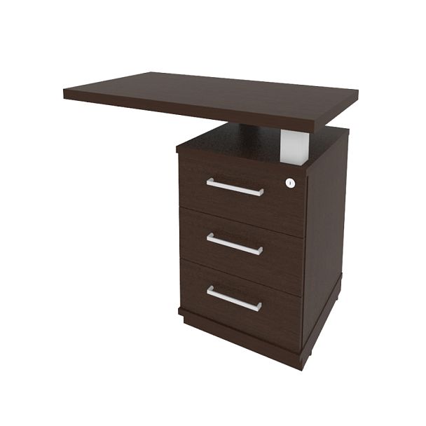First Тумба приставная с топом правая KTP-1 (R) Венге 900*500*765 - Вид 1