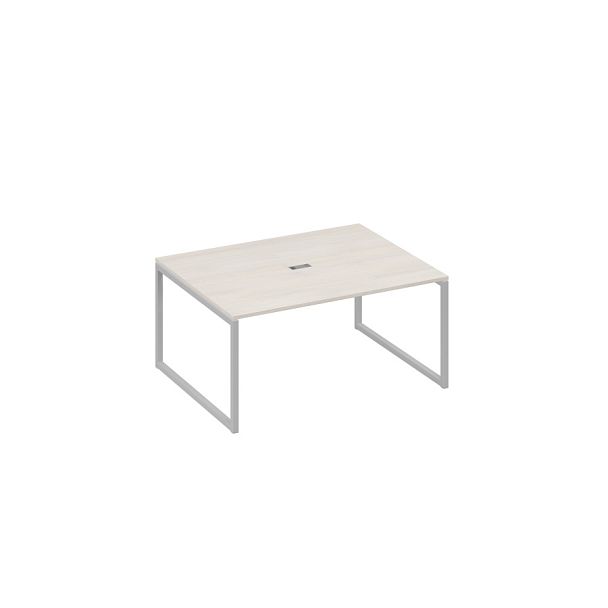 Стол 160 на опорах QUATTRO для переговоров A4 А4 Б4 133 БП дуб / металлокаркас серый - Вид 1