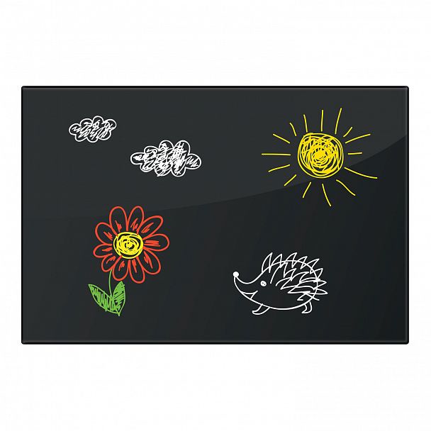 Доска магнитно-маркерная стеклянная 60х90 см, 3 магнита, ЧЕРНАЯ, BRAUBERG, 236748 - Вид 5