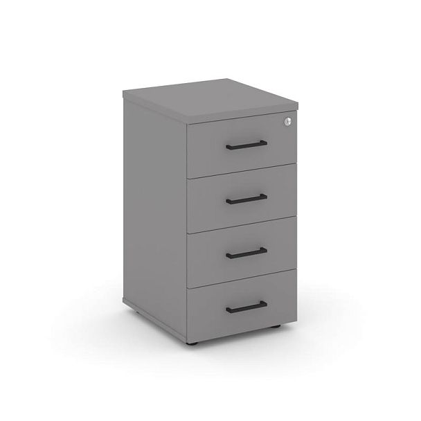 Стайл Проджект Тумба приставная SN.TPP-001 Серый Пепел/Черный Ручки 416*460*750 - Вид 1