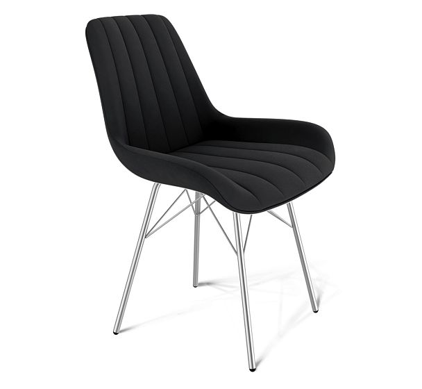 Стул Sheffilton SHT-ST37/S64 ночное затмение/хром лак - Вид 2