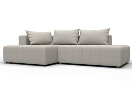 Диван угловой Лига-103 НПБ угол левый Рогожка бежевый - Фото предпросмотра