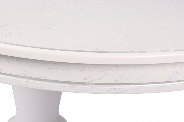 Стол деревянный раздвижной Арей 140(180)х80х76 Белый с серебряной патиной - Вид 10