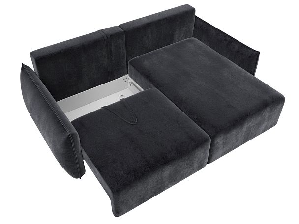 Диван угловой Лига-051 НПБ угол универсальный Велюр серый - Вид 7
