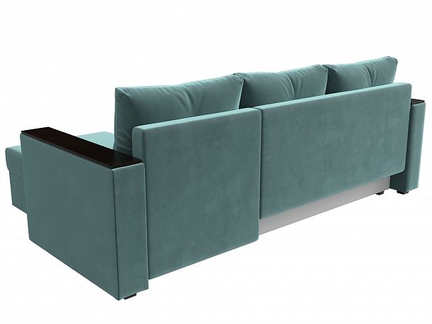 Угловой диван Атланта Лайт Б/С правый (полностью Велюр бирюзовый) - Вид 6