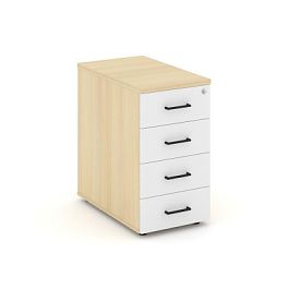 Стайл Проджект Тумба опорная/приставная SN.TOP-003 Акация Лорка/Белый/Черный Ручки 416*800*750 - Фото предпросмотра