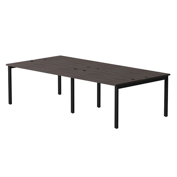 Бенч-система на 4 места Everprof EVO на металлокаркасе 3160х670(1370)x755 Дуб Пасадена/Черный - Вид 1