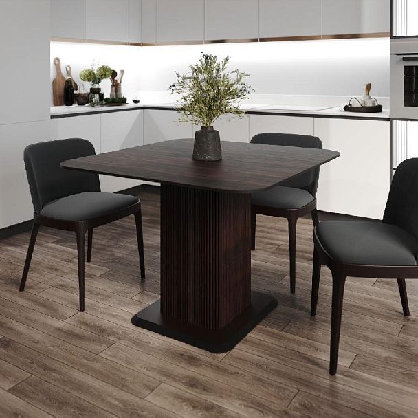 Стол Denver 110+40, квадрат раздвижной, шпон - Вид 4