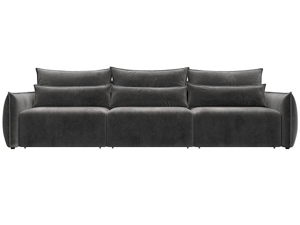 Диван прямой Лига-051 НПБ Лонг Велюр серый - Вид 2