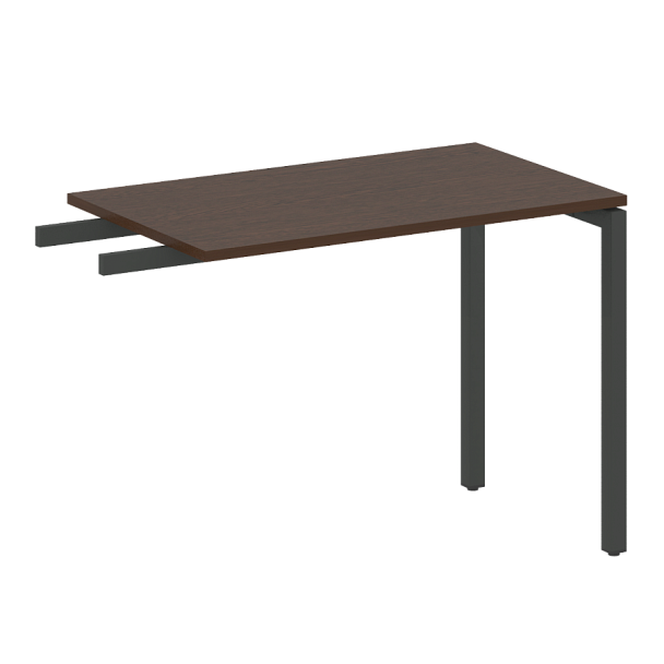 Metal System Quattro Приставной элемент на П-образном м/к 40БП.ПР-3 Венге/Антрацит металл 1000*600*750 - Вид 1