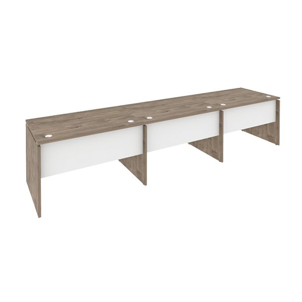 Onix Рабочая станция O.RS-3.2.8 Тиквуд темный/Белый бриллиант 3540*800*750 - Вид 1