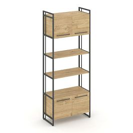 Rift Шкаф 5 ниш широкий RF.SS-54 Тиквуд Светлый/Металл Антрацит 798*396*2010 - Фото предпросмотра