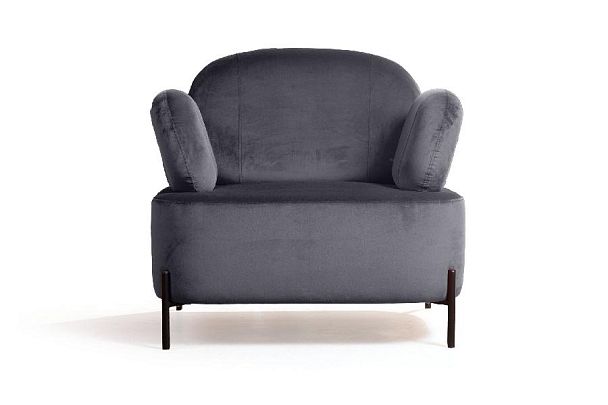 Кресло Dandy, бархат серый 27 - Вид 2