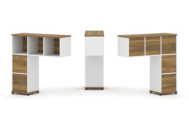 Concept Надставка низкая CN.ONN-003 Сандал Янтарный/Белый Бриллиант/Металл Черный 1099*365*1130 - Вид 1