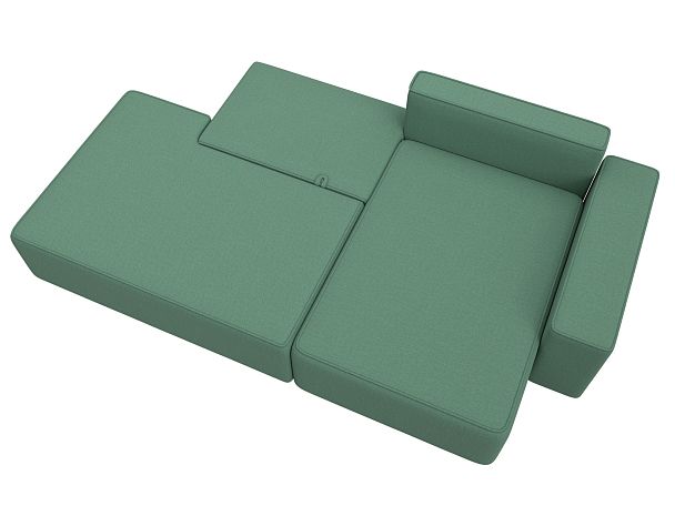 Диван угловой Лига-079 угол правый Рогожка зеленый - Вид 8