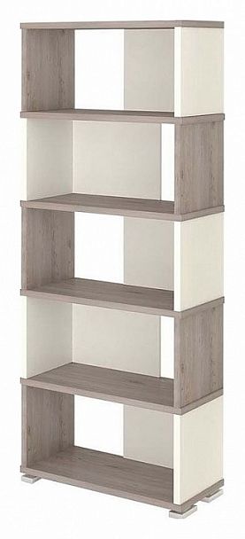 Стеллаж книжный Домино нельсон СБ-10_5 Белый/Нельсон - Вид 1