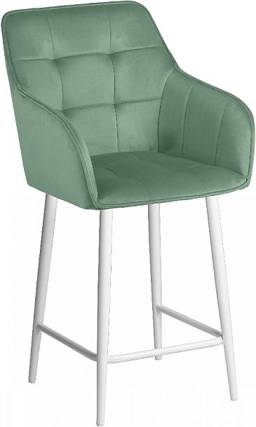 Комплект полубарных поворотных кресел Мони К, Confetti aquamarine/белый, 4 шт. - Вид 4