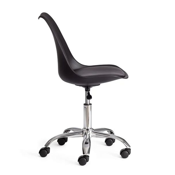 Офисное кресло Тулип/Tulip (мод.106-1), металл/пластик/PU, Black (черный) / Chrome (хром) - Вид 2