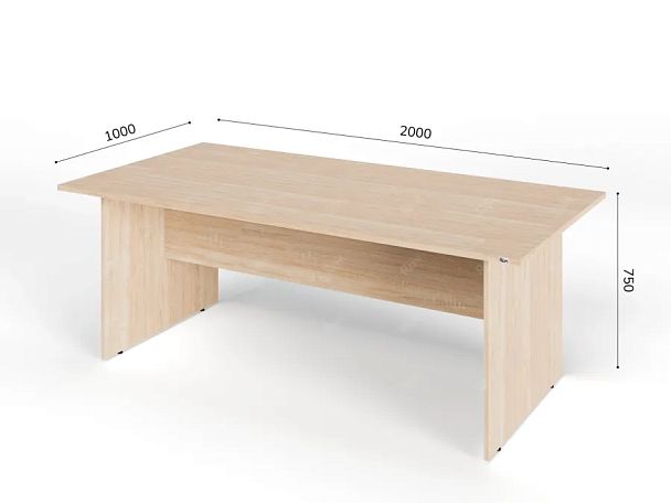 UNITY PОКС-10/20 ДУБ СОНОМА Конференц стол прямоугольный Универсальный 2000х1000х750 - Вид 4