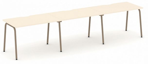 Рабочая станция на 3 места "ESTETICA" ES.RS-3.2-VK Сатин - Вид 1