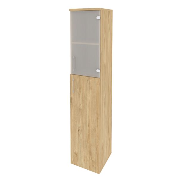 Onix Шкаф высокий узкий правый O.SU-1.7 (R) Тиквуд светлый 400*420*1977 - Вид 1