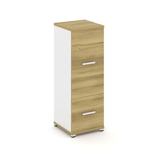 Концепт / Concept Шкаф 1 узкая секция, 3 ниши CN.STU-312 W Дуб Винченцо/Белый Бриллиант/Металл Белый 420*420*1186 - Вид 1