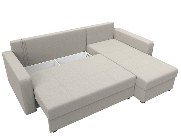 Диван угловой Ливерпуль Лайт правый угол Рогожка бежевый - Вид 7